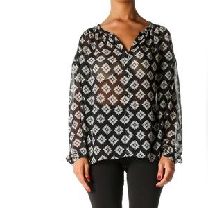 EUC Ann Taylor LOFT Floral Print Blouse (V)